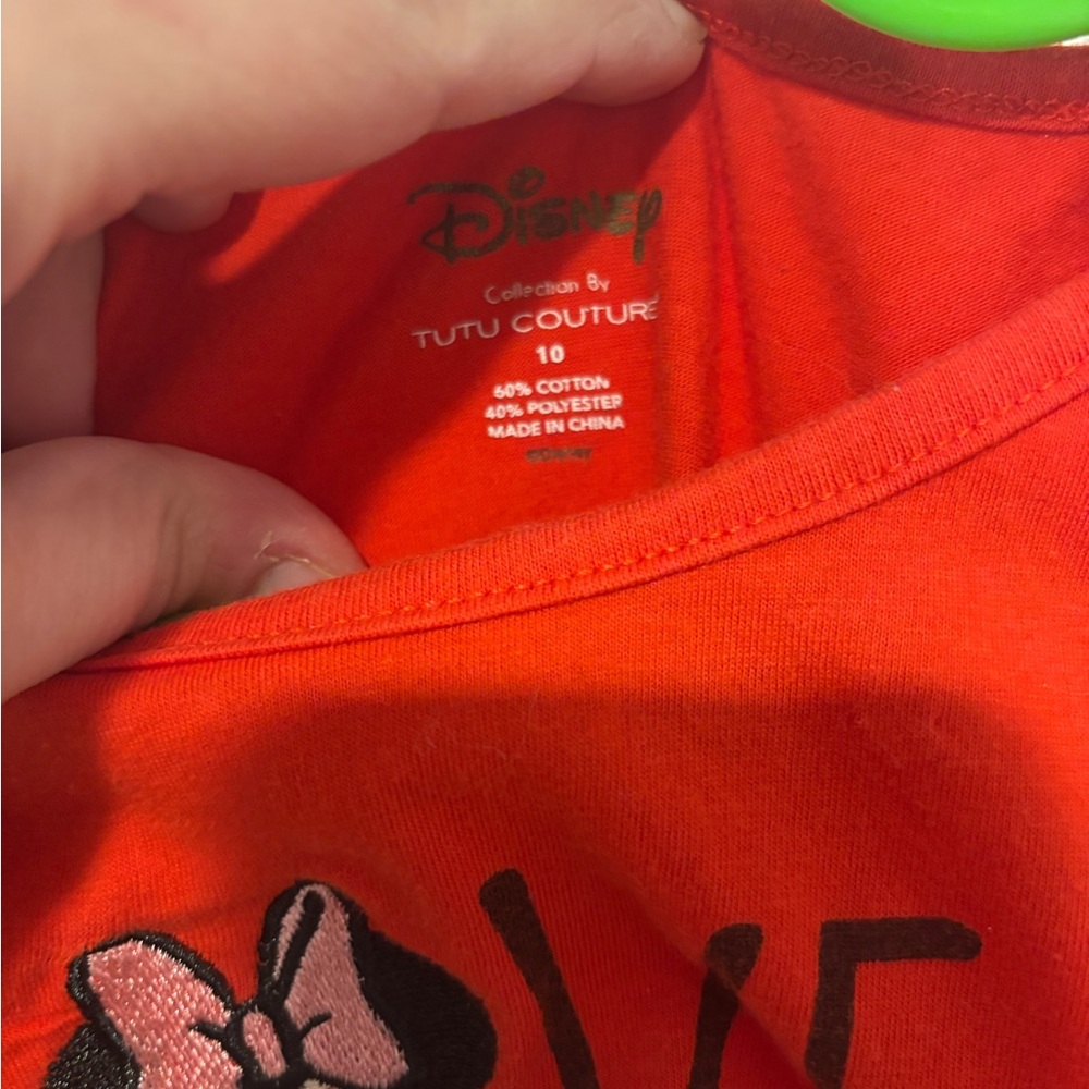 DISNEY Red Minnie Mouse Girl’s T-Shirt - Picture 4 of 4
